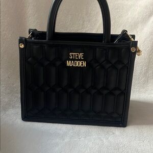 Steve Madden Black Quilted Handbag